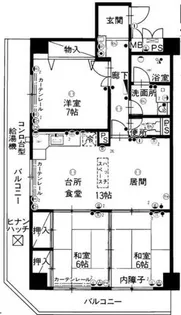 福岡県福岡市中央区赤坂1丁目【マンション】の間取り