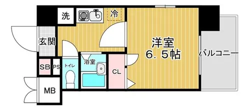 大阪府大阪市都島区東野田町5丁目【マンション】の間取り