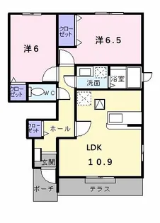 カモミールⅢ A【102号室】の間取り
