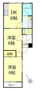 第2コーポふじ【102号室】の間取り