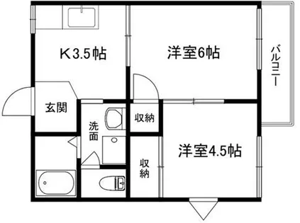 滋賀県大津市本丸町【アパート】の間取り