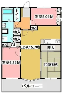 エクレールフェミーナ折尾【1105号室】の間取り
