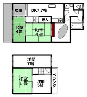 京都府京都市北区紫野西藤ノ森町【一戸建】の間取り