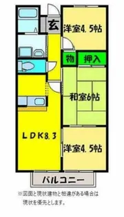 グランビューM【1階】の間取り