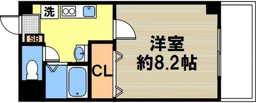 ラ・フォンテ三宮東【305号室】の間取り