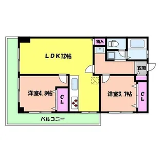 兵庫県神戸市灘区宮山町3丁目【マンション】の間取り