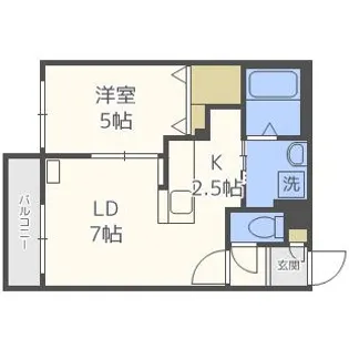 リヴェール発寒【303号室】の間取り