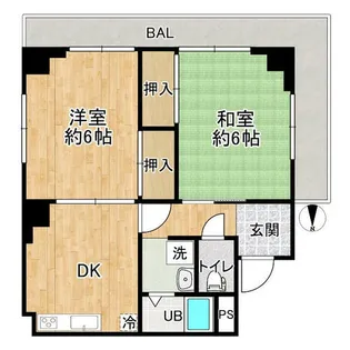 ユウアイ若松ビル【202号室】の間取り