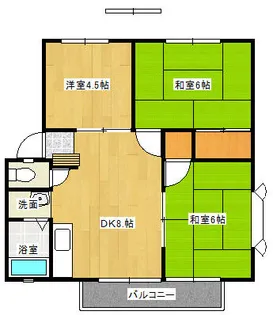 ウィンディア福間C棟【102号室】の間取り
