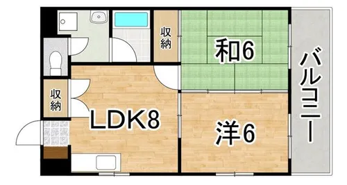 福岡県福岡市中央区地行1丁目【マンション】の間取り