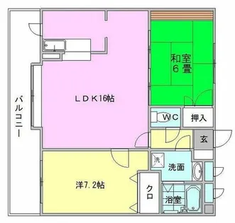 パロリブル【4階】の間取り