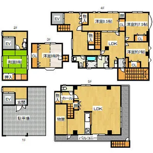 兵庫県伊丹市中野北2丁目【テラスハウス】の間取り