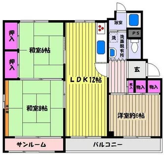 山御影マンション D棟【5階】の間取り
