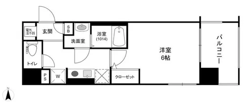 1Kの間取り画像