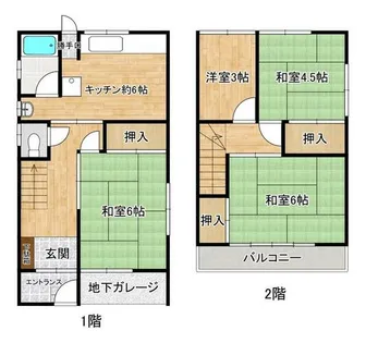 兵庫県神戸市灘区篠原中町5丁目【一戸建】の間取り