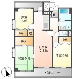 グレートハウス晩餐館【901号室】の間取り