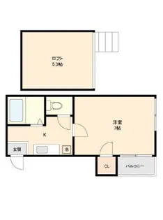 福岡県福岡市早良区百道3丁目【アパート】の間取り