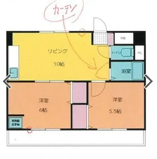 リベルナ三郷【5階】の間取り