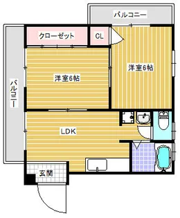 岩崎岩屋ビル【2階】の間取り