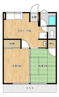福岡県遠賀郡水巻町猪熊9丁目【アパート】の間取り