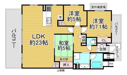 ワコーレ青谷城の下通ザ・レジデンス【4階】の間取り