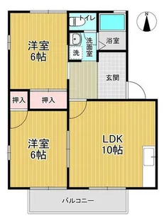 福岡市西区ボヌールM【202号室】の間取り