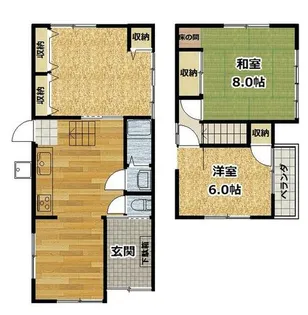 京都府宇治市莵道【一戸建】の間取り
