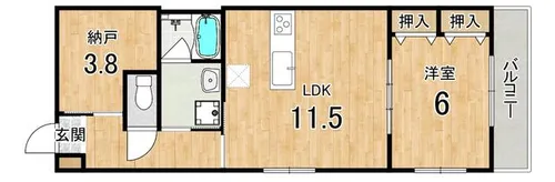 Roa Higashiyama【101号室】の間取り