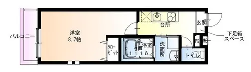 フジパレス長吉長原西Ⅰ番館【101号室】の間取り