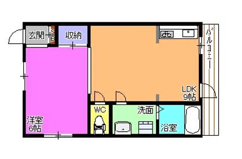 旭ハイツ【1階】の間取り