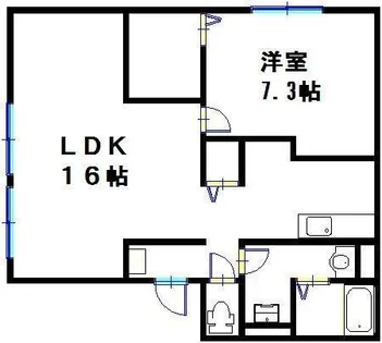 ロイヤルハイツ(管理)【Ⅱ201号室】の間取り