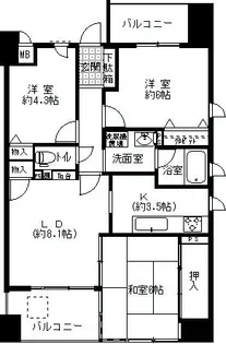 兵庫県尼崎市神田北通4丁目【マンション】の間取り