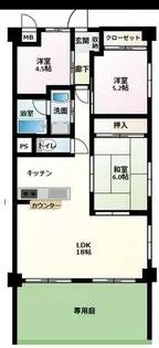 ハイツジェームス山【1階】の間取り