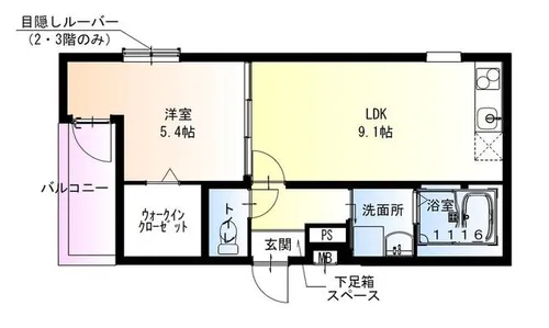 フジパレス長吉長原西Ⅲ番館【201号室】の間取り
