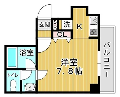 アクティコート京橋【7階】の間取り
