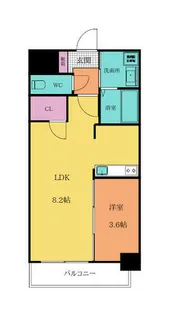 仮称)白銀マンション【8階】の間取り