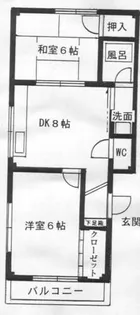 2DKの間取り画像