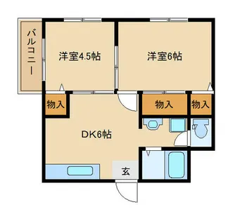 ブルーシャトー【210号室】の間取り