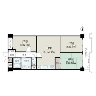 オーブラン学園前【2階】の間取り
