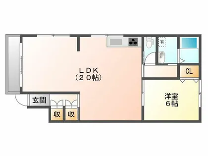 プラムハイツ【102号室】の間取り