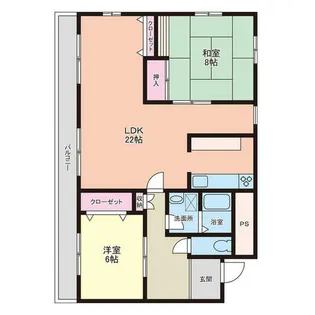 サン・レポス石山【602号室】の間取り