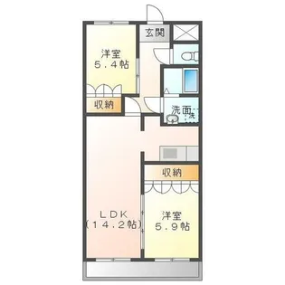 ロイヤルハイツⅡ【101号室】の間取り