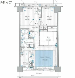大阪府寝屋川市豊里町【マンション】の間取り