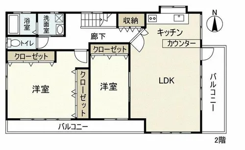 愛知県一宮市中町1丁目【一戸建】の間取り