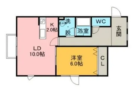 クリスタルハイツⅡ【1階】の間取り