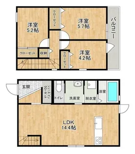 福岡県福岡市早良区干隈3丁目【一戸建】の間取り