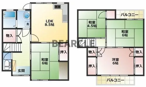 滋賀県大津市今堅田3丁目【一戸建】の間取り