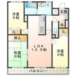 兵庫県明石市東仲ノ町【マンション】の間取り