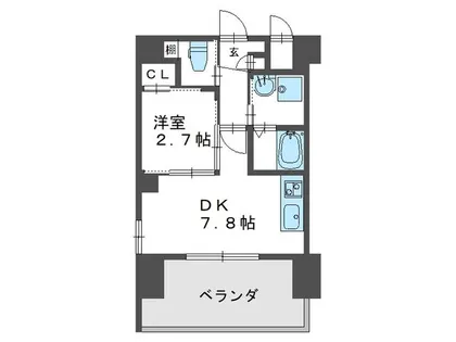 エセリアル清水丘【9階】の間取り