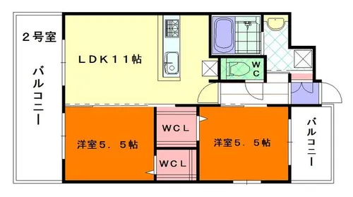 Prendre Takasago(プランドール高砂)【8階】の間取り